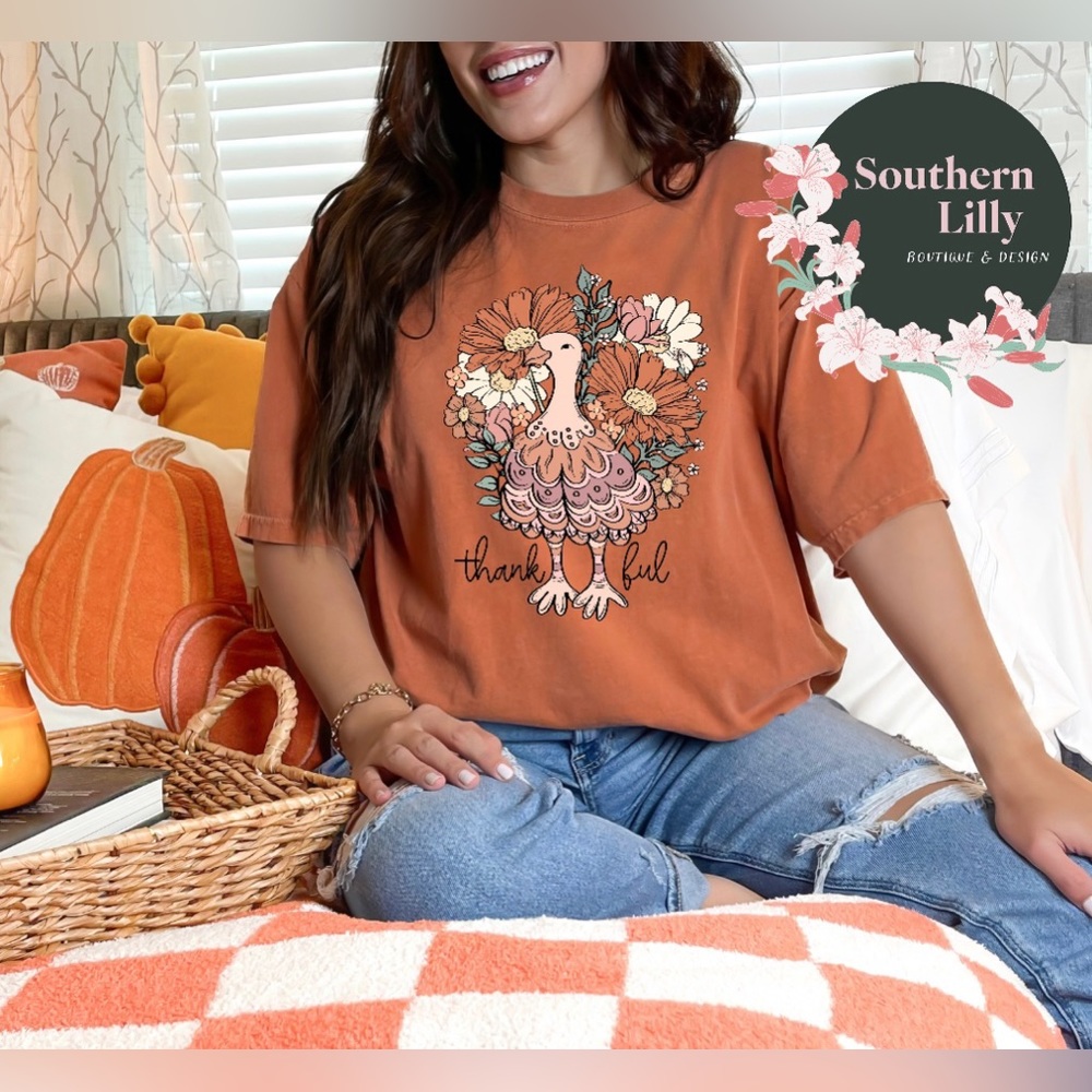 Comfort Colors Thankful Turkey T-Shirt
